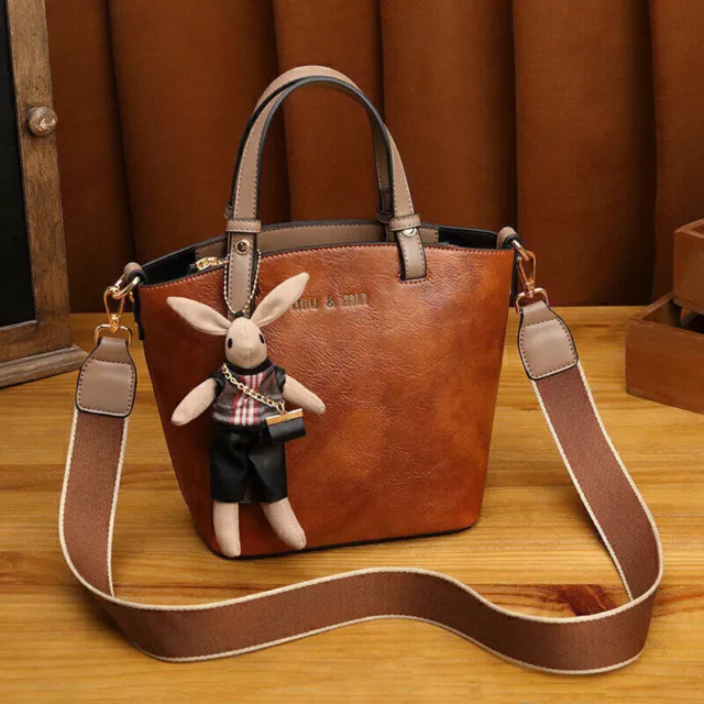 Shopper Echtes Leder Tasche Handtasche Damentaschen Schultertasche Umhänget W6F5