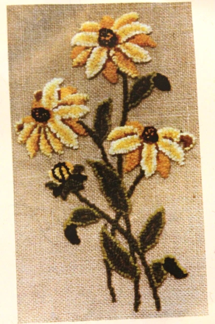 Kit de Enganche de Alfombra Tradicional para Principiantes Ojos Negros Diseño de Susans: Joan Moshimer