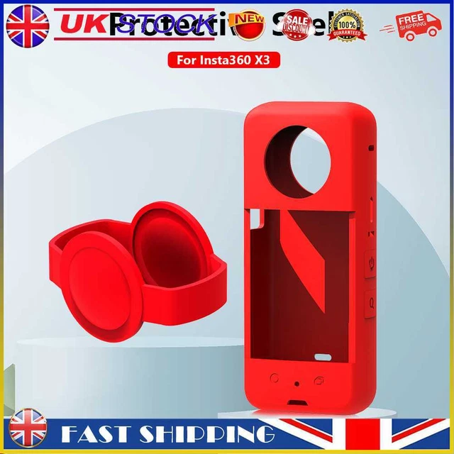Soft Waterproof Panoramic Action Camera Protective Cover for Insta360 X3 (Red) #