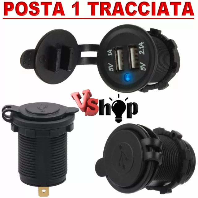 Caricabatteria per Auto, AceTend 80W 12V/24V USB Accendisigari Auto 2 Porta USB  Accendisigari con Interruttore…, Prezzi e Offerte