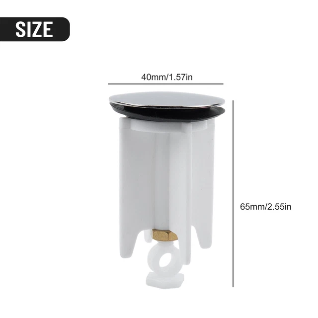 CAPUCHON DE PRISE D'évier Pop-up Pratique 66 Mm Pour Bassin Et Baignoire Draina EUR 8,95