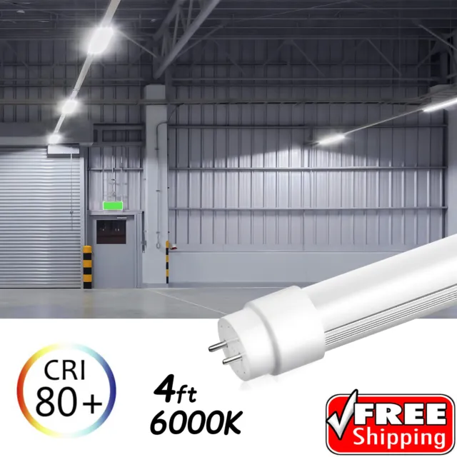 10 PACK LED G13 4FT 4 Foot T8 Tube Light Bulbs 18W 6500K MILKY LENS Fluorescent