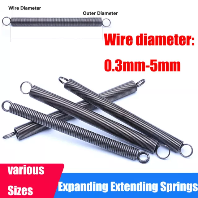 Tension Spring With Eyelet Extending Spring Wire Diameter 0.3mm-5mm Length 300mm