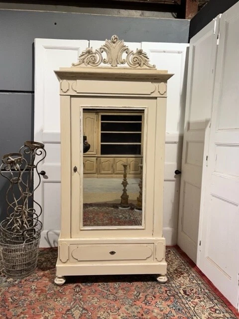 Antique French Armoire / French One Door Wardrobe / Antique French Wardrobe