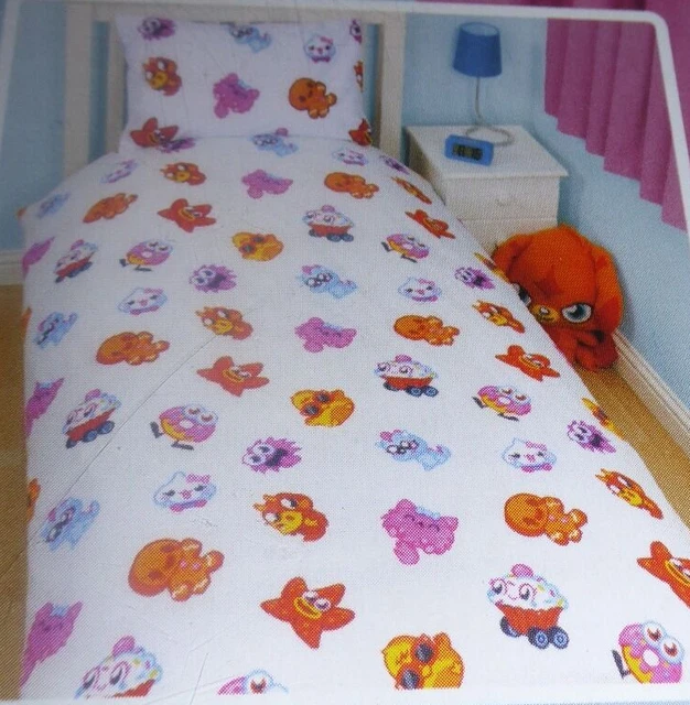 Juego De Funda Edredón Cama Individual Para Niños Moshi Monsters Moshlings *Reversible* Nuevo