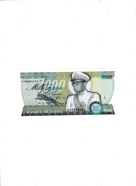 Zaire  1,000  Zaires  1985  Unc