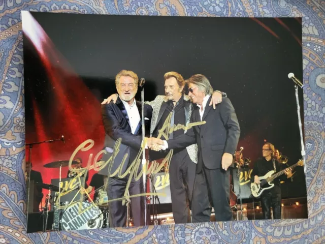 Johnny Hallyday autographe dedicace