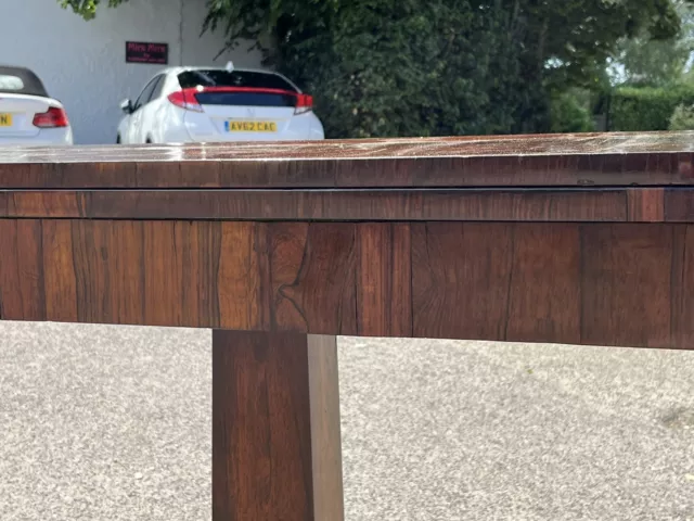 Antique Rosewood Games Table With Fold Over Lid & Card playing area 3