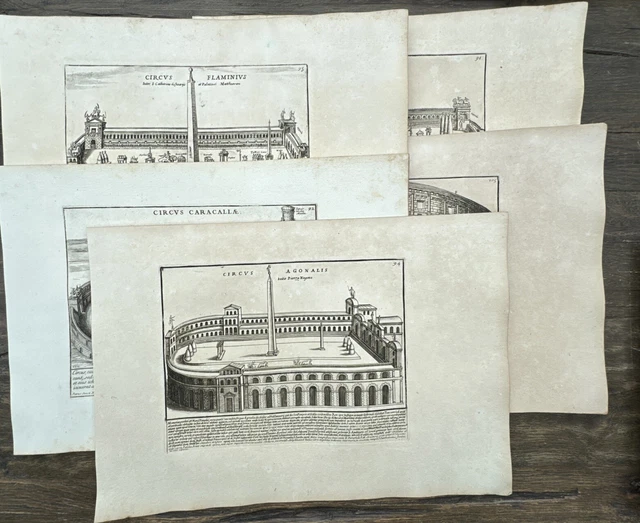 LAURO, 5 Kupferstiche Rom Italien, 1641 Antiquae Urbis Splendor