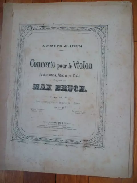 Concerto pour violon et piano par Max Bruch