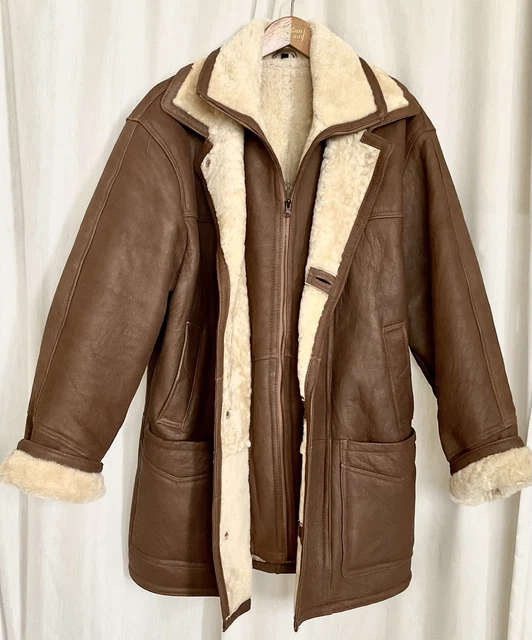 Shearling Jacket Lammfellmantel Mit Kapuze Herren Natur Farbe 100