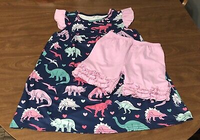 Girls Dinosaur Print Outfit Size 10/12T