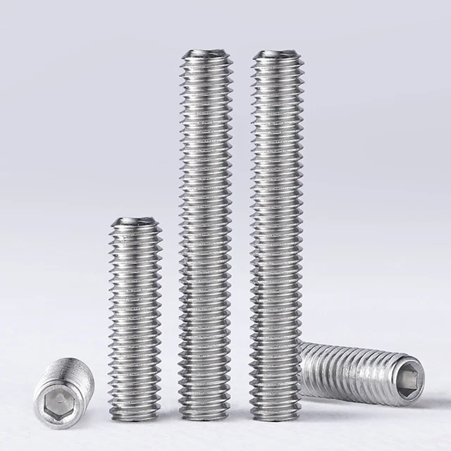 M6 Grub Screws Cup Point A4 Stainless Steel Hex Socket Set Screw Hexagon DIN 916
