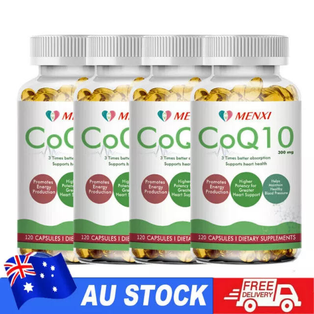 CoQ10 Ubiquinol 300mg - High Absorption Cardiovascular Support | 120 Softgels AU