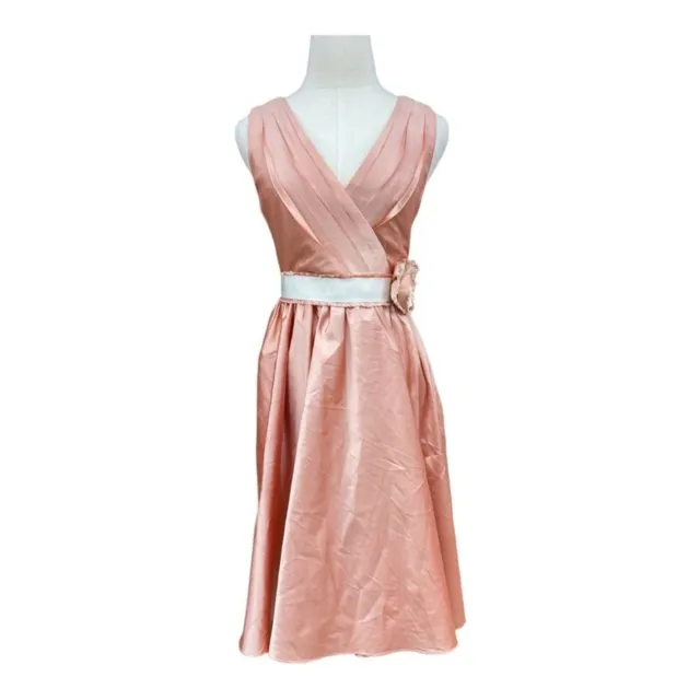 Monique Lhuillier Bridesmaid Peachy Pink Dress Size 10