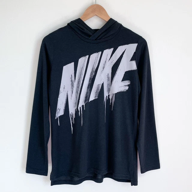 Nike Boy's Kid's Graphic Hooded Long Sleeve Athletic Activewear Shirt