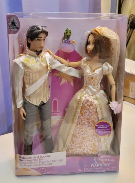 Disney Rapunzel and Eugene Classic Wedding Doll Set Tangled Ever After Flynn NEW