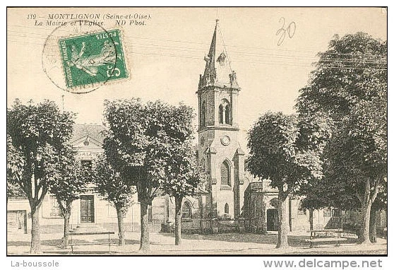 95 MONTLIGNON - la mairie et l'eglise