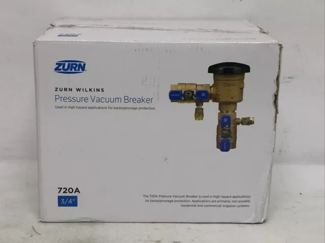 Zurn 34-720A Wilkins Pressure Vacuum Breaker 3/4-Inch Assembly