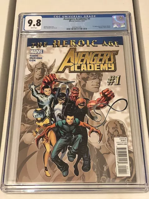 Avengers Academy #1  CGC 9.8 NM/MT   *Many 1st Apps*  2010 Key  BRAND NEW!