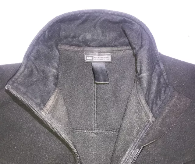 *REI CO-OP* MEN’S Polartec Black Full Zip Fleece Jacket (MEDIUM) $18.00 ...