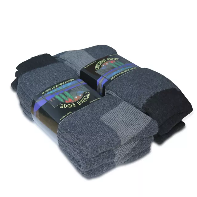 6 Pairs Mens Cushion Boot Sock Thick Work Warm Hiking Crew Thermal Heavy Duty