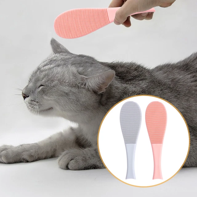 2 piezas peine de lengua de gato cepillos de cuidado en forma de pez peine de masaje pecho slicker gato