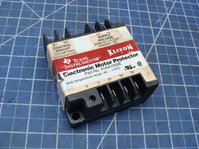 Texas Instruments Klixon Electronic Motor Protector 41Aa1500E 2.5A 120-240V