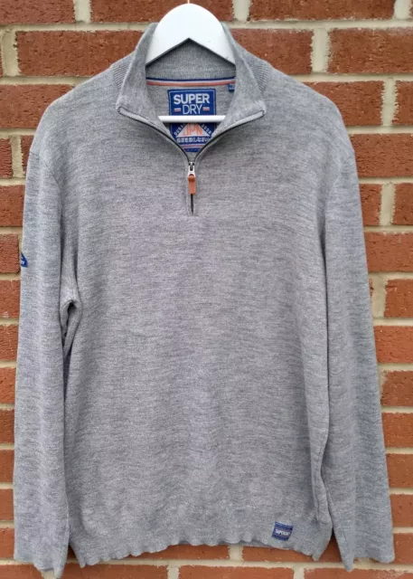 Superdry Jpn 1/4 Zip Sweatshirt Xxl 2Xl Authentic Excellent Condition