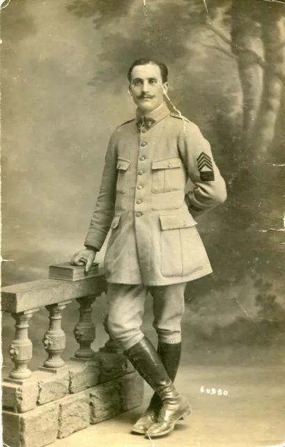 Militaire Carte PHoto d'un soldat du 5 ème Régiment à Tours