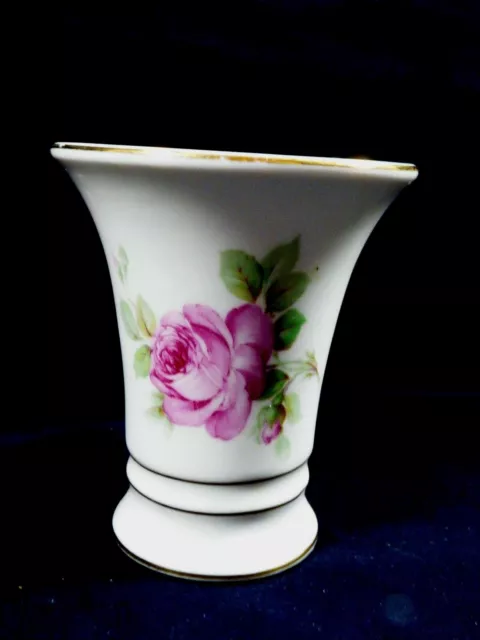 VTG Porcelain Schumann Germany Bavaria 4" bud Vase La Vie En Rose pattern