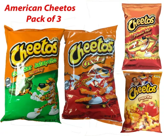 NEUF CHEETOS FLAMIN Chaud Croustillant Fromage Puce Snacks Chips