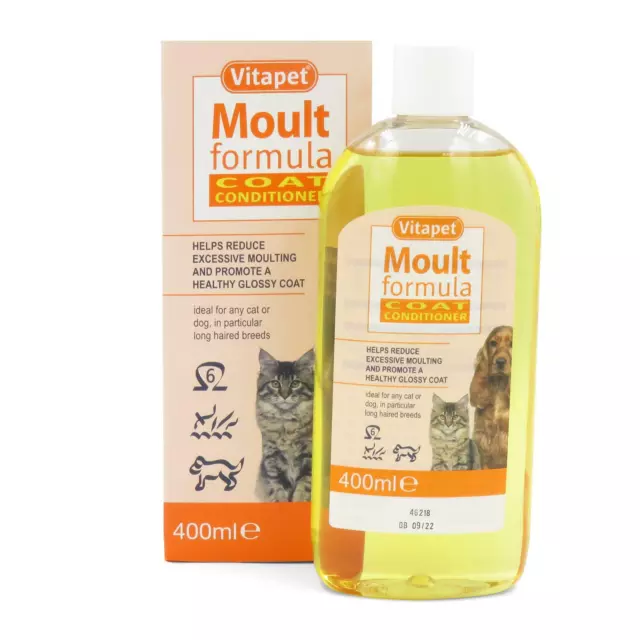 Vitapet Moult Formula Réduit Mue Brillant Manteau Conditionneur pour Chat Chien