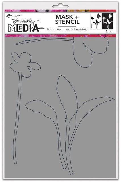 Dina Wakley Medienschablonen + Masken 6""x9""-Sprossen - MDSM-77725