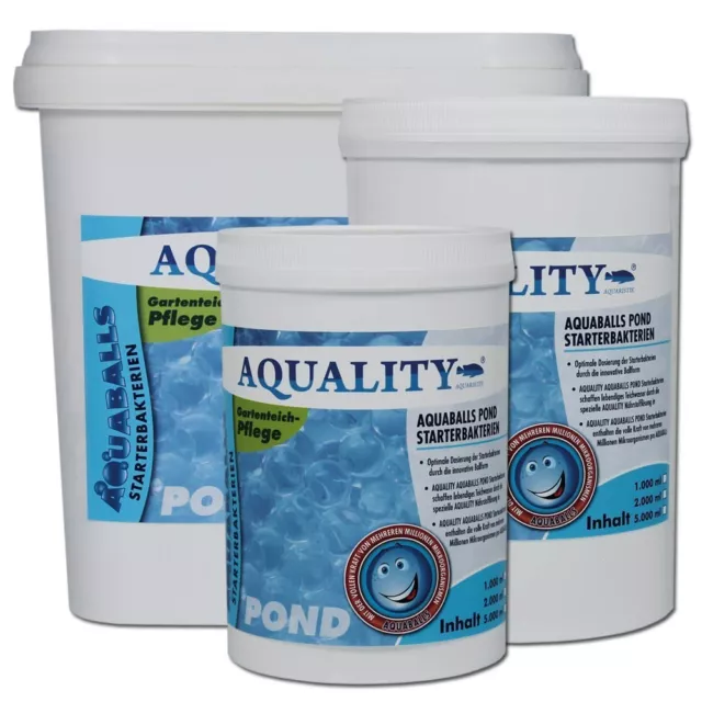 (17,99€/ltr)AQUALITY AQUABALLS Bakterienstarter Schlammabbau Wasseraufbereiter