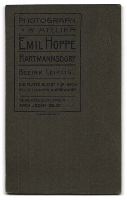 Fotografie Emil Hoppe, Hartmannsdorf /Bezirk Leipzig, Portrait bürgerliche Dame 2