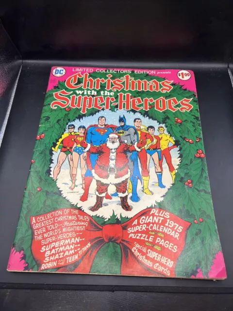 Vtg Christmas With the Superheroes (DC Comics 1975) Limited Collectors' Edition