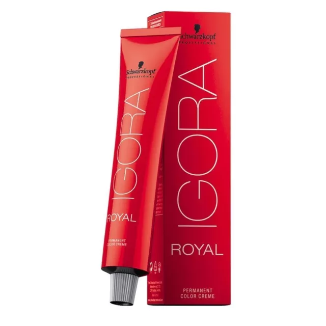 Schwarzkopf Igora Royal Permanent Colour Cream - various colours free P&P - 60ml