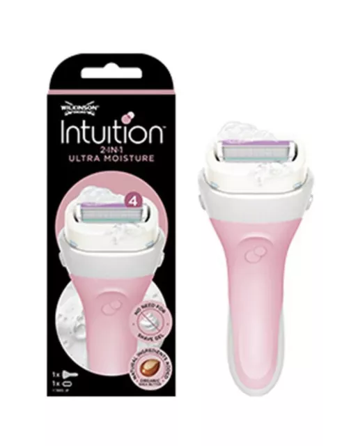 Navaja de afeitar Wilkinson Sword Intuition 2 en 1 ultra humedad - sin necesidad de gel de afeitado - NUEVA