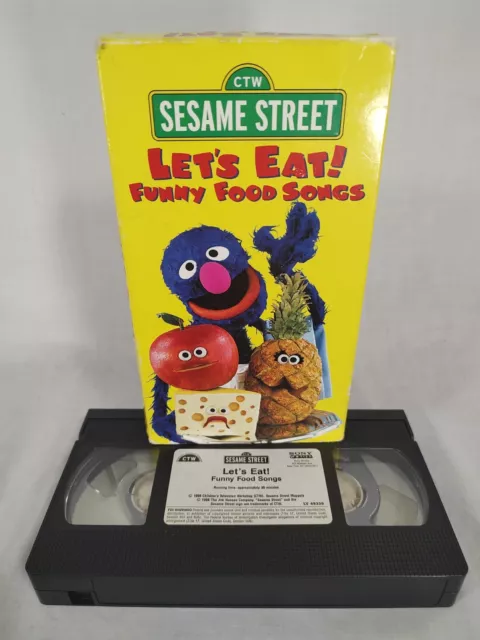 SESAME STREET LET'S Eat! Funny Food Songs VHS 1988 Grover CTW Dietary
