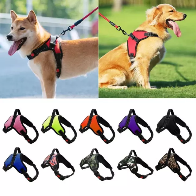 No Pull Dog Pet Harness Adjustable Control Vest Dogs Reflective XS S M Large XL