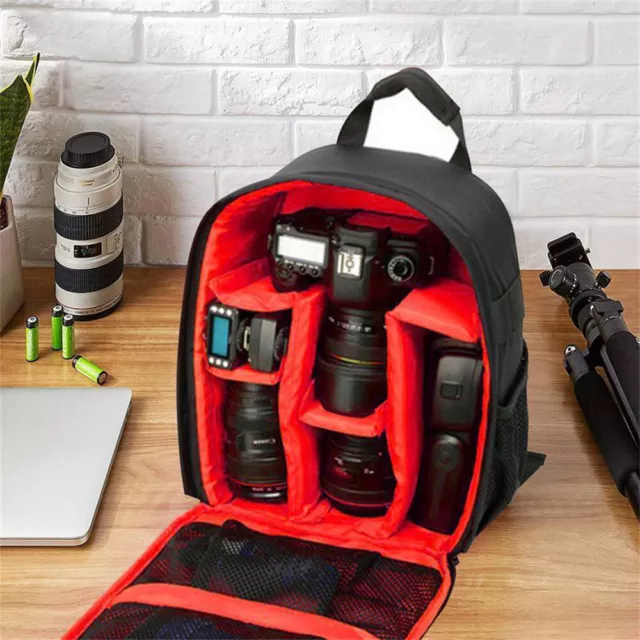 Waterproof DSLR SLR Camera Soft Case Bag Backpack Rucksack For Canon Nikon Sony 2