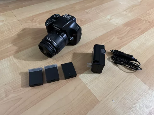 Canon Rebel T3 Camera And Batteries