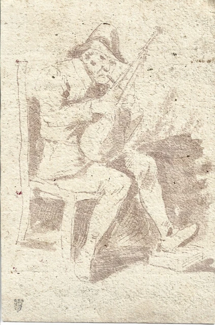 Dessin Ancien Original XVIIIe-XIXe Siècle - Étude De Personnages Au Crayon, Style Orientalisme