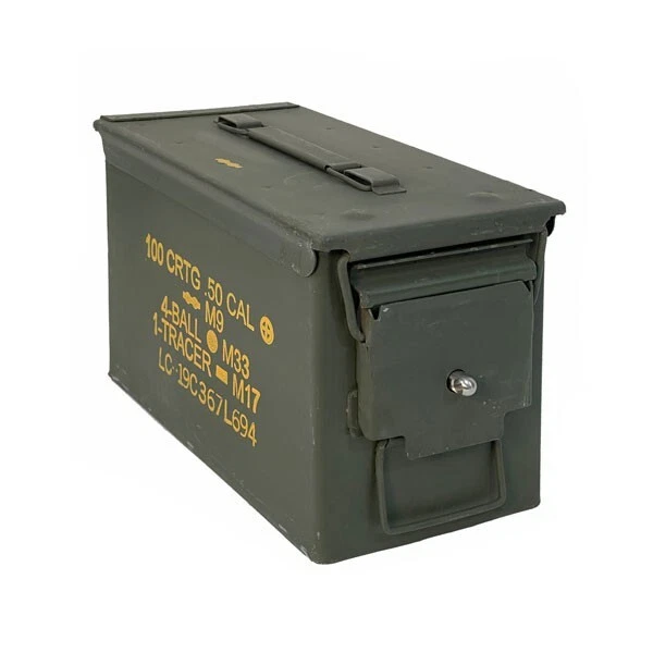 AMMO CAN M2A1 aka 50 Cal can Grade 1 US Military Surplus w/Locking