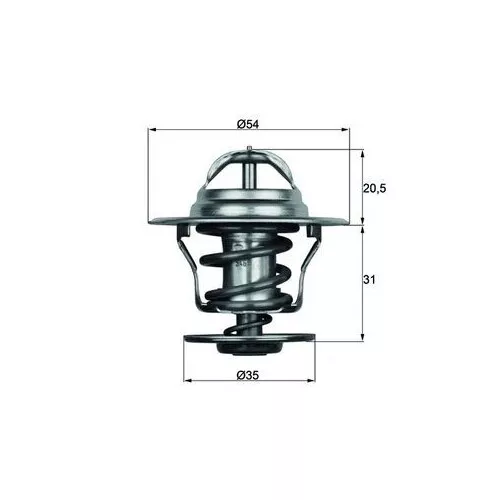 1x Thermostat, Kühlmittel MAHLE TX 15 87D passend für AUDI FORD SEAT SKODA VW