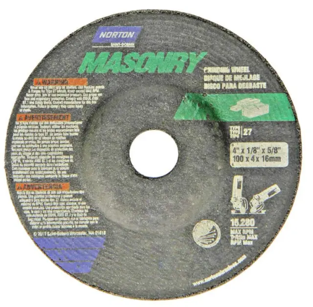 Norton Masenry Grinding Wheel Disc 4" X 1/8" X 5/8" 43600 (Lot Of 9)