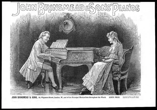 1892 Antique ADVERTISING Print - John Brinsmead & Sons Pianos Pianoforte (23)