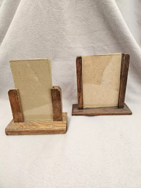 TWO ART DECO Style wooden Photo Frames