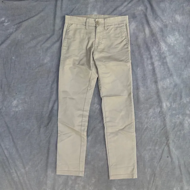 Carhartt WIP X Sid Pant Trousers Youth Boys 25 Beige Slim Tapered Chino Pants